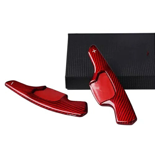 カーボンファイバーカーステアリングホイールシフトロッカー延長ベゼルフォードトーラス2x用- Carbon Fiber Car Steering Wheel Shift Rockers Extension Bezel for Ford Taurus 2x- 【並行輸入品】