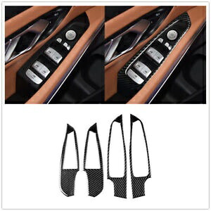カーボンファイバーウィンドウボタンストリップ装飾カバー BMW 3 シリーズ G20 2019-2020- Carbon fiber window button strip decorative cover for BMW 3 Series G20 2019-2020- 【並行輸入品】
