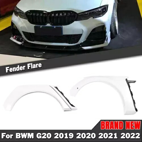 2019-22 BMW G20 G28 330i M340i M スポーツカーホイールフェンダー拡大白- For 2019-22 BMW G20 G28 330i M340i M sport car wheel fender widening white- 【並行輸入品】