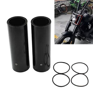 オートバイトップフォークカバー ハーレーダビッドソン ダイナ 2006-2017 2015 ブラック- Motorcycle Top Fork Cover for Harley Davidson Dyna 2006-2017 2015 Black- 【並行輸入品】
