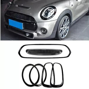 ミニクーパー S F55 F56 F57 JCW 2014-2021 グリッド + ライト + フードベント装飾- For Mini Cooper S F55 F56 F57 JCW 2014-2021 Grid + Light + Hood Vent Decor- 【並行輸入品】