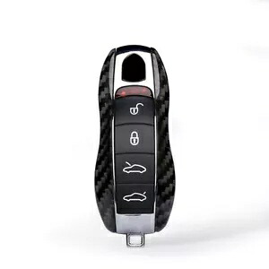 ポルシェ パナメーラ カイエン用ブラック スマート保護カバー キー装飾カバー- Black smart protective cover key decor cover for Porsche Panamera Cayenne- 【並行輸入品】