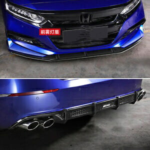 10th アコード ブルー フロント バンパー スポイラー Spilter+ リア テール トランク ウィング 1 セット US For 10th Accord Blue Front Bumper Spoiler Spilter+ Rear Tail Trunk Wing 1 Set US 【並行輸入品】