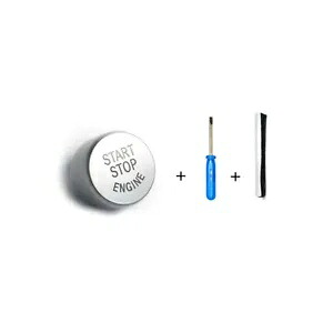 BMW 1/2/3/5 シリーズ X3 X5 X6 シルバースタートストップエンジンボタンカバーシェル For BMW 1/2/3/5 Series X3 X5 X6 Silver Start Stop Engine Button Cover Shell 【並行輸入品】