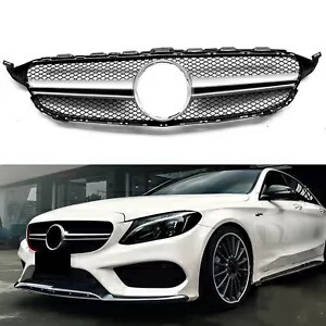 フロントグリル メルセデスベンツ C クラス W205 C200 250 2014 2016-2018 シルバー Front Grill For Mercedes Benz C Class W205 C200 250 2014 2016-2018 Silver 【並行輸入品】 44,880円