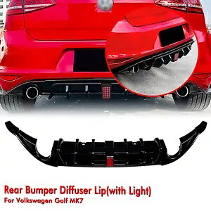 リアバンパーディフューザーリップ ライトボディキット付き フォルクスワーゲン ゴルフ 7 MK7 グロス 1 セット Rear Bumper Diffuser Lip W/ Light Bodykit For Volkswagen Golf 7 MK7 Gloss 1 Set 【並行輸入品】