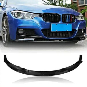 1PC 車のフロントバンパーあごリップ黒 2012-2018 BMW F30 3 シリーズ M スタイル 米国 1PC Car Front Bumper Chin Lip Black For 2012-2018 BMW F30 3 Series M Style US 【並行輸入品】