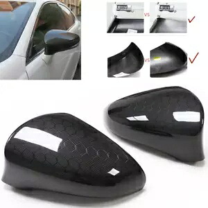 レクサス IS RC RCF Pre-LCI 2014-2018 1 ペアブラックカーボンファイバーサイドミラーカバー For Lexus IS RC RCF Pre-LCI 2014-2018 1Pair Black Carbon Fiber Side Mirror Cover 【並行輸入品】
