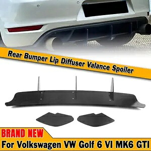 3 個リアバンパーリップディフューザーバランスサイドスプリッター VW ゴルフ 6 VI MK6 GTI 米国用 3PCS Rear Bumper Lip Diffuser Valance Side Splitters For VW Golf 6 VI MK6 GTI US 【並行輸入品】