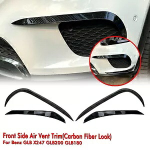 カーボンスタイル 4 ピースフロントサイドエアベントトリムベンツ GLB X247 GLB200 180 20-21 Carbon Style 4PCS Front Side Air Vent Trims For Benz GLB X247 GLB200 180 20-21 【並行輸入品】