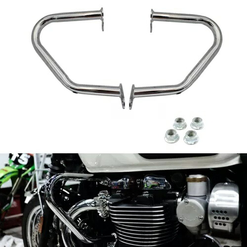 シルバー エンジン ガード クラッシュ プロテクター トライアンフ ボンネビル T100 T120 2016-20 sng用 Silver Engine Guard Crash Protector For Triumph Bonneville T100 T120 2016-20 sng 【並行輸入品】