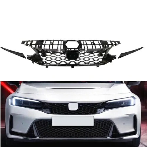 タイプ R フロントグリルメッシュグリルキットホンダシビック 2022-2024 セダン穴なし sng Type R Front Grille Mesh Grill Kit For Honda Civic 2022-2024 Sedan no Hole sng 【並行輸入品】