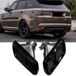 テールエキゾーストパイプヒントランドローバーレンジローバースポーツ SVR 2014-2021 ブラック sng Tail Exhaust Pipe Tips For Land Rover Range Rover Sport SVR 2014-2021 Black sng 【並行輸入品】