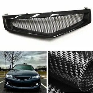 2006-2008 ホンダアコードユーロ R アキュラ TSX カーボンファイバーフロントバンパーグリル 1PC For 2006-2008 Honda Accord Euro R Acura TSX Carbon Fiber Front Bumper Grille 1PC 【並行輸入品】