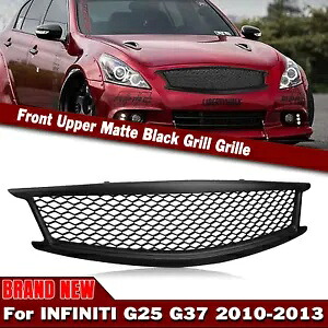 インフィニティ G37 G25 Q40 マットブラックフロントグリルグリルセダンハニカム 1 セット For Infiniti G37 G25 Q40 Matte Black Front Grille Grill Sedan Honeycomb 1 Set 【並行輸入品】