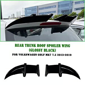 グロスブラック 2X リアトランクスポイラーリップウイング VW ゴルフ MK7 MK7.5 2013-2019 Gloss Black 2X Rear Trunk Spoiler Lip Wing For VW Golf MK7 MK7.5 2013-2019 【並行輸入品】
