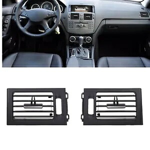ベンツ C クラス W204 C180 ブラックフロント L R ダッシュボード A/C 空気出口ベントペア For Benz C Class W204 C180 Black Front L R Dashboard A/C Air Outlet Vent Pair 【並行輸入品】