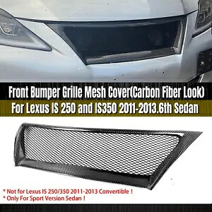 ブラックカーボンファイバーフロントバンパーメッシュグリルグリルレクサス IS250 IS350 11-13 US Black Carbon Fiber Front Bumper Mesh Grill Grille For Lexus IS250 IS350 11-13 US 【並行輸入品】