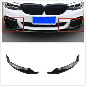 2017-2020 BMW G30 G31 540i M550i ブラック M スポーツ フロントバンパーサイドスプリッター For 2017-2020 BMW G30 G31 540i M550i Black M Sport Front Bumper Side Splitters 【並行輸入品】