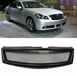 インフィニティ M35 M45 2006-2007 マットブラックフロントバンパーグリルグラスファイバー 1pc For Infiniti M35 M45 2006-2007 Matte Black Front Bumper Grille Fiberglass 1pc 【並行輸入品】