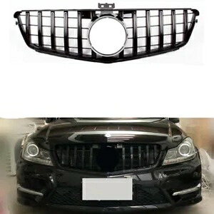 メルセデスベンツ W204 2008-14 GT R C180 C200 ブラックフロントバンパーグリルグリル For Mercedes Benz W204 2008-14 GT R C180 C200 Black Front Bumper Grille Grill 【並行輸入品】
