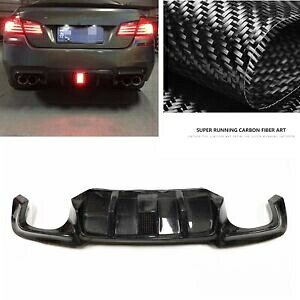 BMW F10 F11 528i 530i M ポート 2011-2016 ブラックリアバンパーディフューザーとライト For BMW F10 F11 528i 530i M port 2011-2016 Black Rear Bumper Diffuser With Light 【並行輸入品】