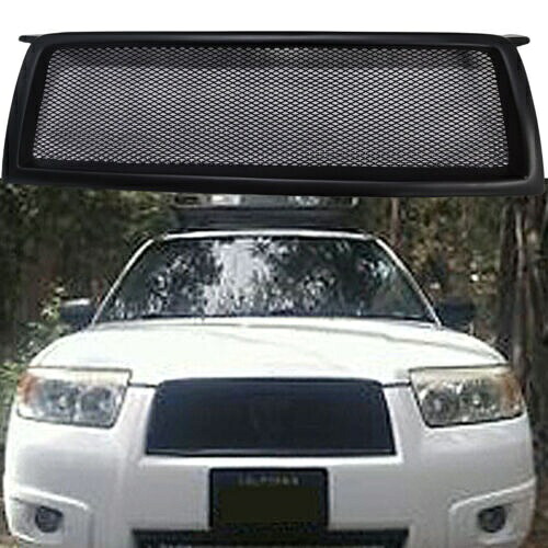 車のフロントバンパーグリルメッシュグリルスバルフォレスター 2006-2008 マットブラック sng Car Front Bumper Grille Mesh Grill For Subaru Forester 2006-2008 Matte Black sng 【並行輸入品】