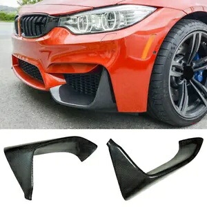 BMW F80 F82 F83 M3 2014-20 M-パフォーマンスフロントバンパーサイドトリムカーボンファイバー For BMW F80 F82 F83 M3 2014-20 M-Performance Front Bumper Side Trim Carbon Fiber 【並行輸入品】