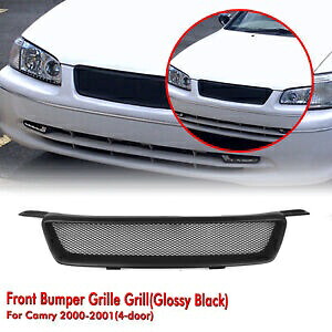 1x フロントバンパーグリルグリルメッシュトヨタカムリ 4 ドア 2000-2001 マットブラック 1x Front Bumper Grille Grill Mesh For Toyota Camry 4 Door 2000-2001 Matte Black 【並行輸入品】