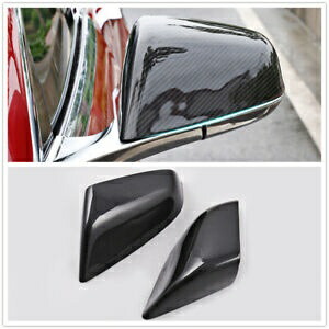 テスラモデル S 光沢のある黒アドオン 2012-2017 カーボンファイバーミラーハウジングキャップ For Tesla Model S Glossy Black Add On 2012-2017 Carbon Fiber Mirror Housing Cap 【並行輸入品】