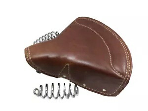 BSA トライアンフロイヤルオートバイ標準用ブラウンレザーフロントサドルシート Brown Leather Front Saddle Seat For BSA Triumph Royal Motorcycle standard 【並行輸入品】