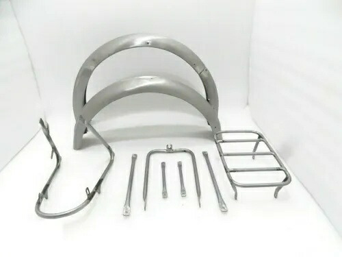 Norton 16H フロントおよびリア マッドガード セット、完全なステー キット付き NORTON 16H FRONT AND REAR MUDGUARD SET WITH COMPLETE STAY KIT 【並行輸入品】