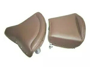 フロントピリオンシート ダークタンカラーレザー スプリングBSA付き ロイヤルエンフィールドトライアンフ Front Pillion Seat Dark Tan Colour Leather With Spring BSA Royal Enfield Triumph 【並行輸入品】