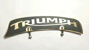 カスタムチョッパーボバー用トライアンフフロント真鍮ナンバープレート10個 10x Triumph Front Brass License Number Plate for Custom Chopper Bobber 【並行輸入品】