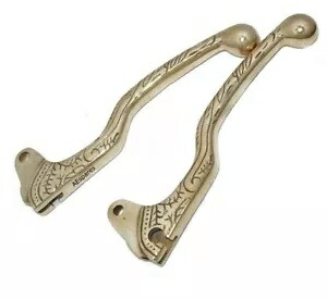 クラッチ & ブレーキ レバー セット 刻印真鍮 ロイヤル エンフィールド クラシックに適合 Clutch & Brake Lever Set Engraved Brass Fit For Royal Enfield Classic 【並行輸入品】