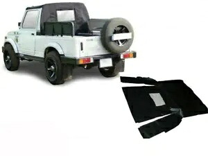 スズキ サムライ SJ413 SJ410 マリングレード ブラックデニム用交換用ソフトトップ Replacement Soft Top for Suzuki Samurai SJ413 SJ410 Marine Grade Black Denim 【並行輸入品】