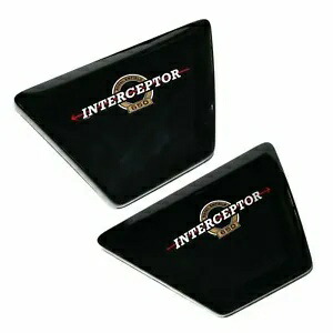 ロイヤル エンフィールド インターセプター 650 cc 用 左右サイドパネルセット オリジナル ブラック Left & Right Side Panel Set Original Black For Royal Enfield Interceptor 650 cc 【並行輸入品】