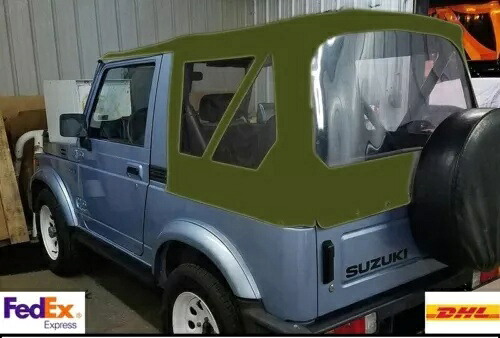 OEM 品質スズキ サムライ交換用ソフトトップ 1986-1994 クリアウィンドウ-グリーン OEM Quality Suzuki Samurai Replacement Soft Top 1986-1994 Clear Windows- Green 【並行輸入品】