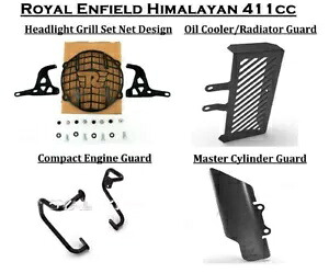 ロイヤル エンフィールド ヒマラヤン 「コンパクト エンジン ガード & ヘッドライト グリル」 コンボ 4 個パック Royal Enfield Himalayan \