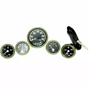 ゲージキット スピードメーター 温度 オイル燃料アンペア ウィリス MB ジープ フォード GPW用 Gauges Kit Speedometer Temp Oil Fuel Ampere For Willys MB Jeeps Ford GPW 【並行輸入品】