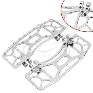 クロームドライバーストレッチフロアボードフットペグハーレーファットボーイストリート米国用 Chrome Driver Stretched Floorboards Foot Pegs For Harley Fatboy Street US 【並行輸入品】