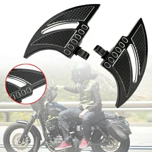 ブラック CNC 後部乗客フットペグ床板 Harley Dyna Road Glide King 米国用 Black CNC Rear Passenger Foot Pegs Floorboard For Harley Dyna Road Glide King US 【並行輸入品】