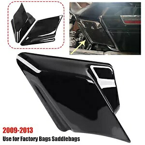 ハーレー エレクトラ ストリート ロード グライド 09-13 用 ブラック ストレッチ拡張サイドカバー Black Stretched Extended Side Cover For Harley Electra Street Road Glide 09-13 【並行輸入品】