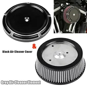 ビッグ吸盤エアクリーナー グレーエレメント + ブラックカバー ハーレーダイナ ワイドグライド FXD用 Big Sucker Air Cleaner Grey Element + Black Cover For Harley Dyna Wide Glide FXD 【並行輸入品】