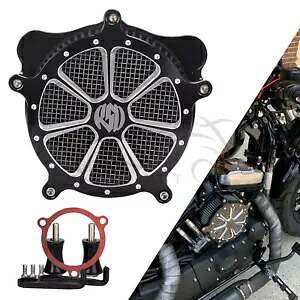 オートバイドットカットエアクリーナーインテークフィルターハーレー FLHT ダイナロードキング FLHR Motorcycle Dot Cut Air Cleaner Intake Filter For Harley FLHT Dyna Road King FLHR 【並行輸入品】