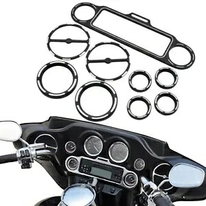 9 個バーストスピードメーターゲージベゼルリングキットハーレーエレクトラグライド FLHT 96-13 9Pcs Burst Speedometer Gauge Bezels Ring Kit For Harley Electra Glide FLHT 96-13 【並行輸入品】