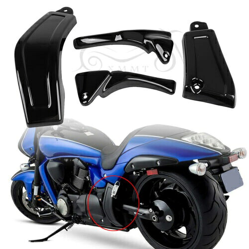 米国オートバイ ABS グロスブラック 4 部分フレームカバースズキ全年式 M109 M109R US Motorcycle ABS Gloss Black 4 part Frame Cover For Suzuki all years M109 M109R 【並行輸入品】