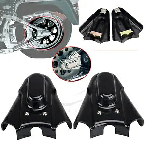 ブラック ABS ファントム リアアクスル カバー キット ハーレー ナイト トレイン FXSTB ファットボーイ FLSTF 用 Black ABS Phantom Rear Axle Covers Kit For Harley Night Train FXSTB Fatboy FLSTF 【並行輸入品】