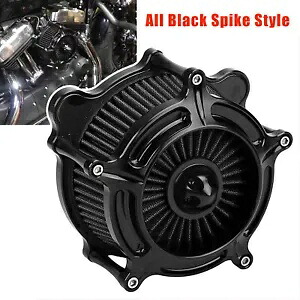 ブラック タービン エア クリーナー フィルター ハーレー ダイナ ワイド グライド ロードキング ソフテイル US用 Black Turbine Air Cleaner Filter For Harley Dyna Wide Glide Road King Softail US 【並行輸入品】