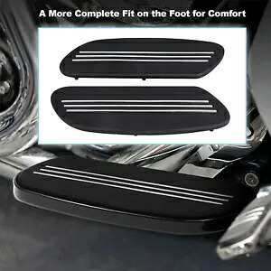 ライダードライバーフロントインサートフットボードフットペグパッドハーレーツーリングストリームライナー用 Rider Driver Front Insert Footboard Foot Peg Pad For Harley Touring Streamliner 【並行輸入品】